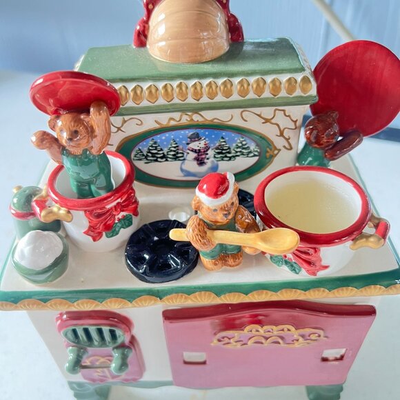 Ceramic Teddy & Friends Stove Wax Melt Diffuser Original Package Kitchen Kitsch - Picture 2 of 8
